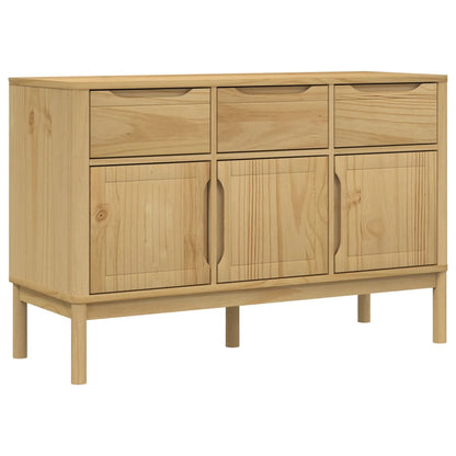 Skjenk Brun Voksbrun FLORO 114x43x74 cm heltre furu