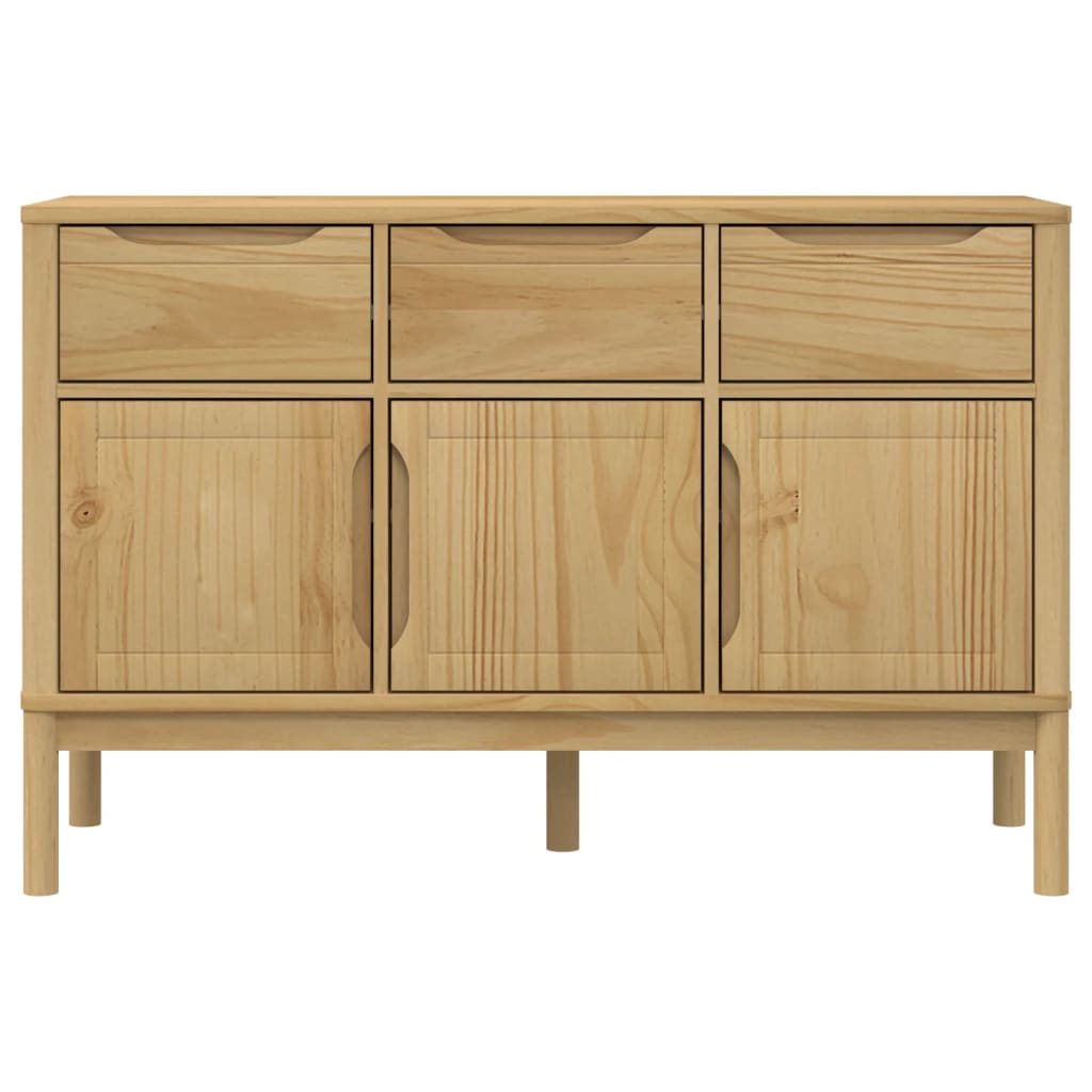 Skjenk Brun Voksbrun FLORO 114x43x74 cm heltre furu