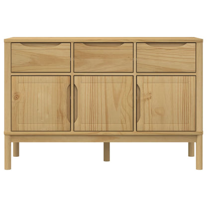 Skjenk Brun Voksbrun FLORO 114x43x74 cm heltre furu