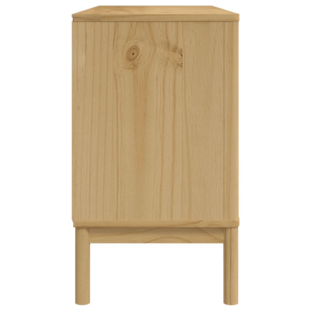 Skjenk Brun Voksbrun FLORO 114x43x74 cm heltre furu