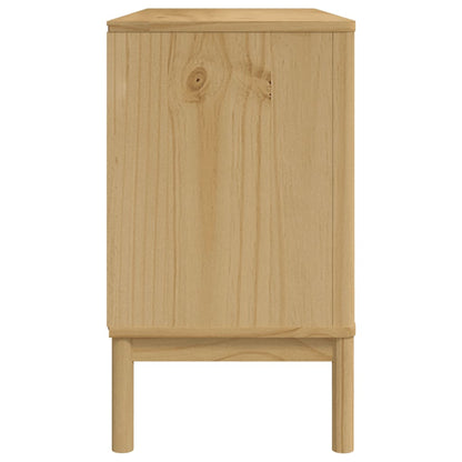 Skjenk Brun Voksbrun FLORO 114x43x74 cm heltre furu