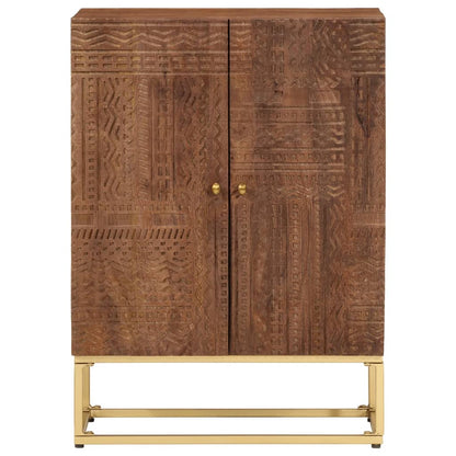 Skap Tre 55x30x76 cm heltre mango og jern