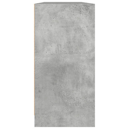 Bokhylle Betonggrå med dører 204x37x75 cm