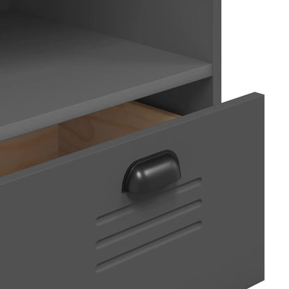 Skap Grå VIKEN antrasitt 80x40x200 cm heltre furu