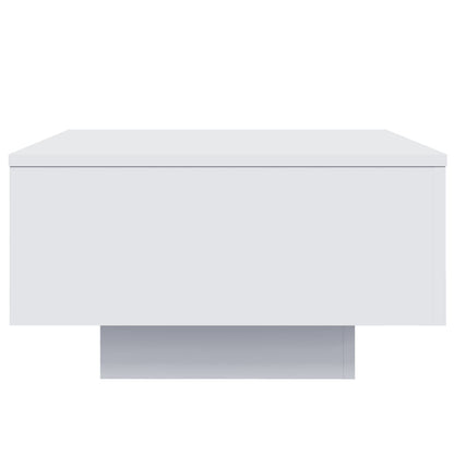 Salongbord Sofabord Hvit med LED-lys 55x55x31 cm