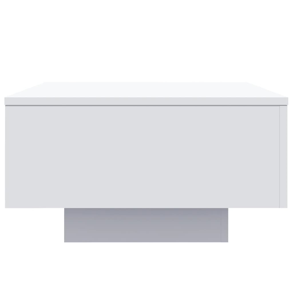 Salongbord Sofabord Hvit med LED-lys 55x55x31 cm