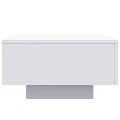 Salongbord Sofabord Hvit med LED-lys 55x55x31 cm