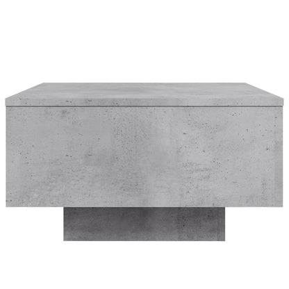 Salongbord Sofabord Betonggrå med LED-lys 55x55x31 cm