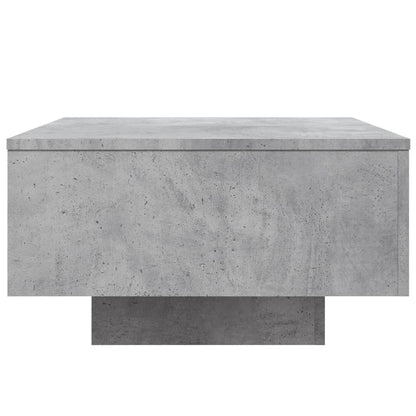 Salongbord Sofabord Betonggrå med LED-lys 55x55x31 cm