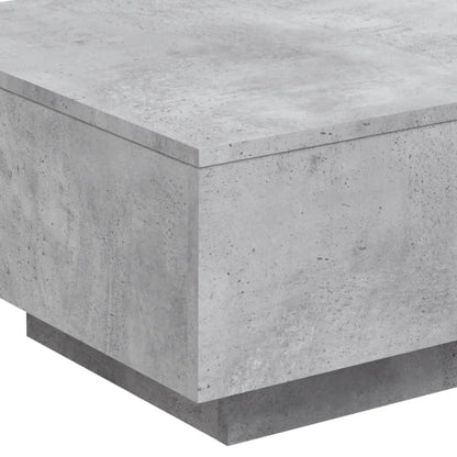 Salongbord Sofabord Betonggrå med LED-lys 55x55x31 cm