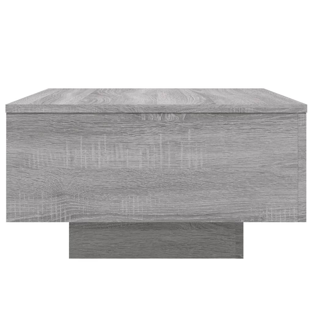Salongbord Sofabord Sonoma Grå med LED-lys 55x55x31 cm