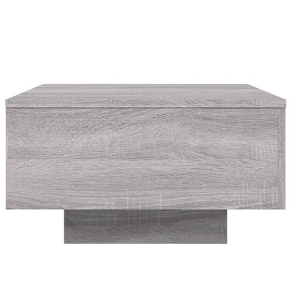 Salongbord Sofabord Sonoma Grå med LED-lys 55x55x31 cm