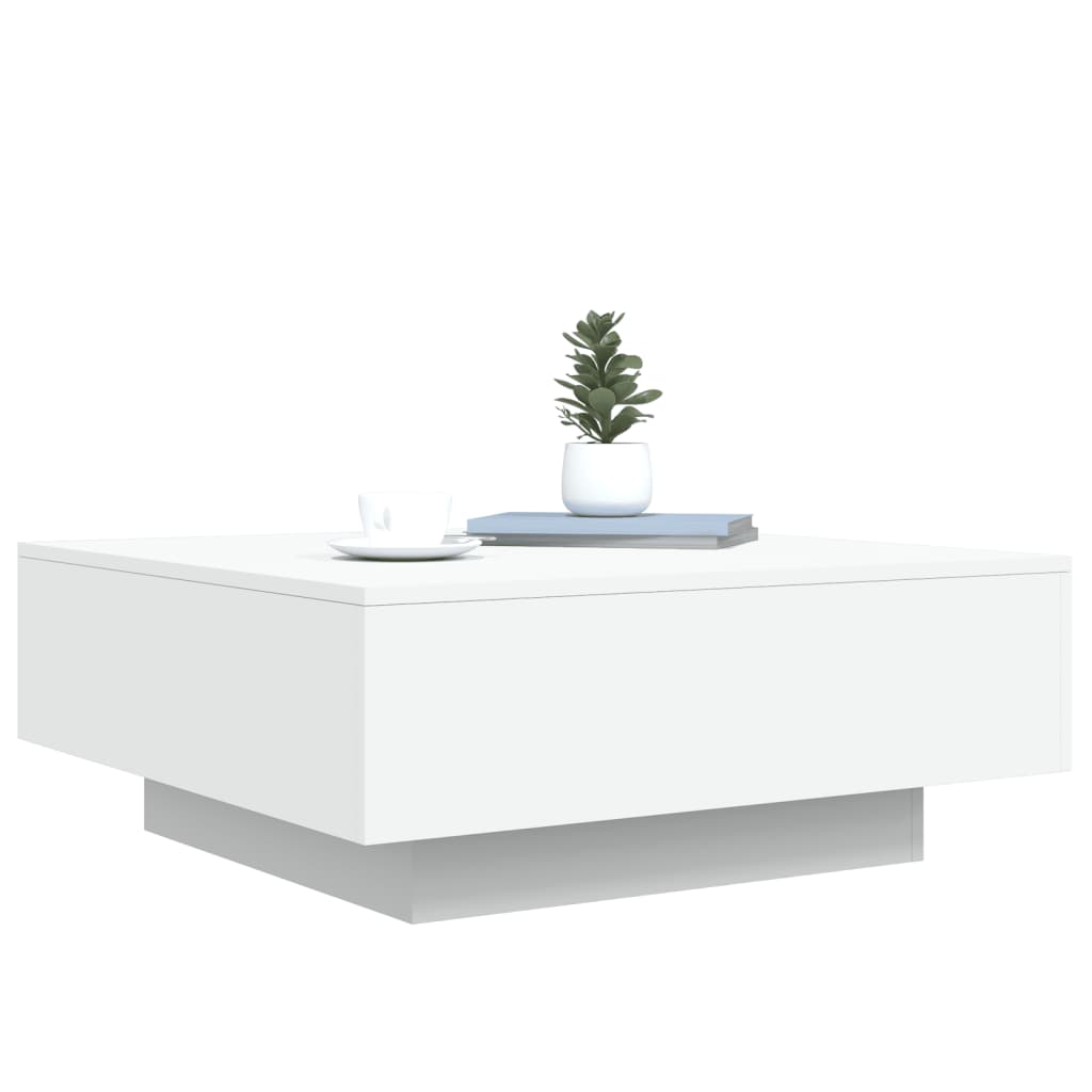 Salongbord Sofabord Hvit 80x80x31 cm