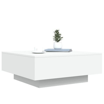 Salongbord Sofabord Hvit 80x80x31 cm