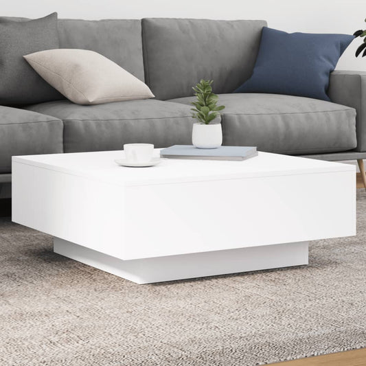 Salongbord Sofabord Hvit 80x80x31 cm