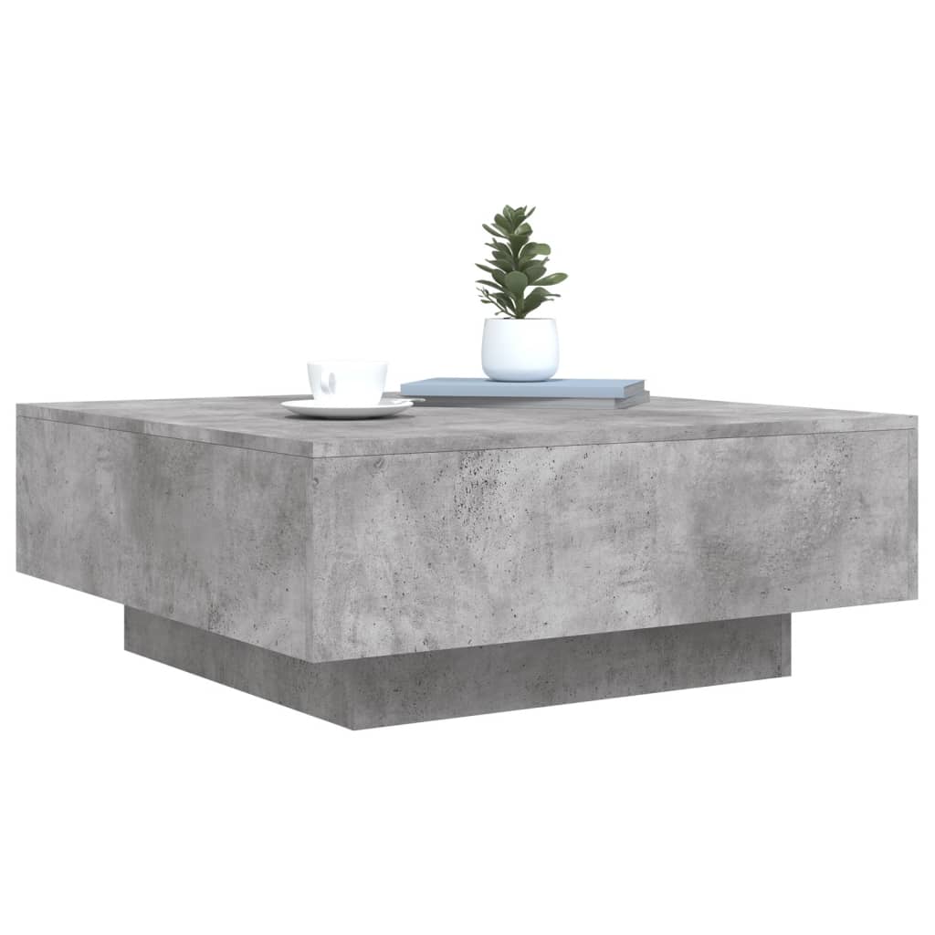 Salongbord Sofabord Betonggrå 80x80x31 cm