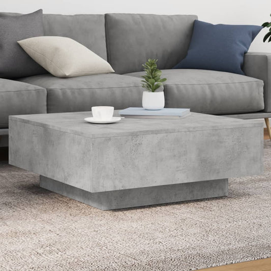 Salongbord Sofabord Betonggrå 80x80x31 cm