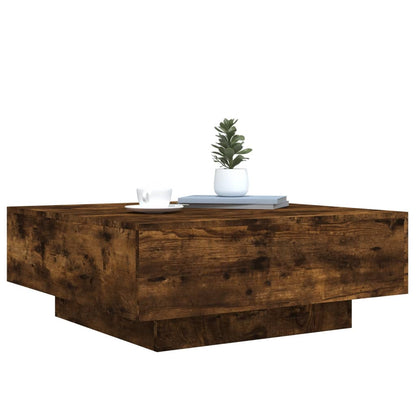 Salongbord Sofabord Røkt Eik 80x80x31 cm