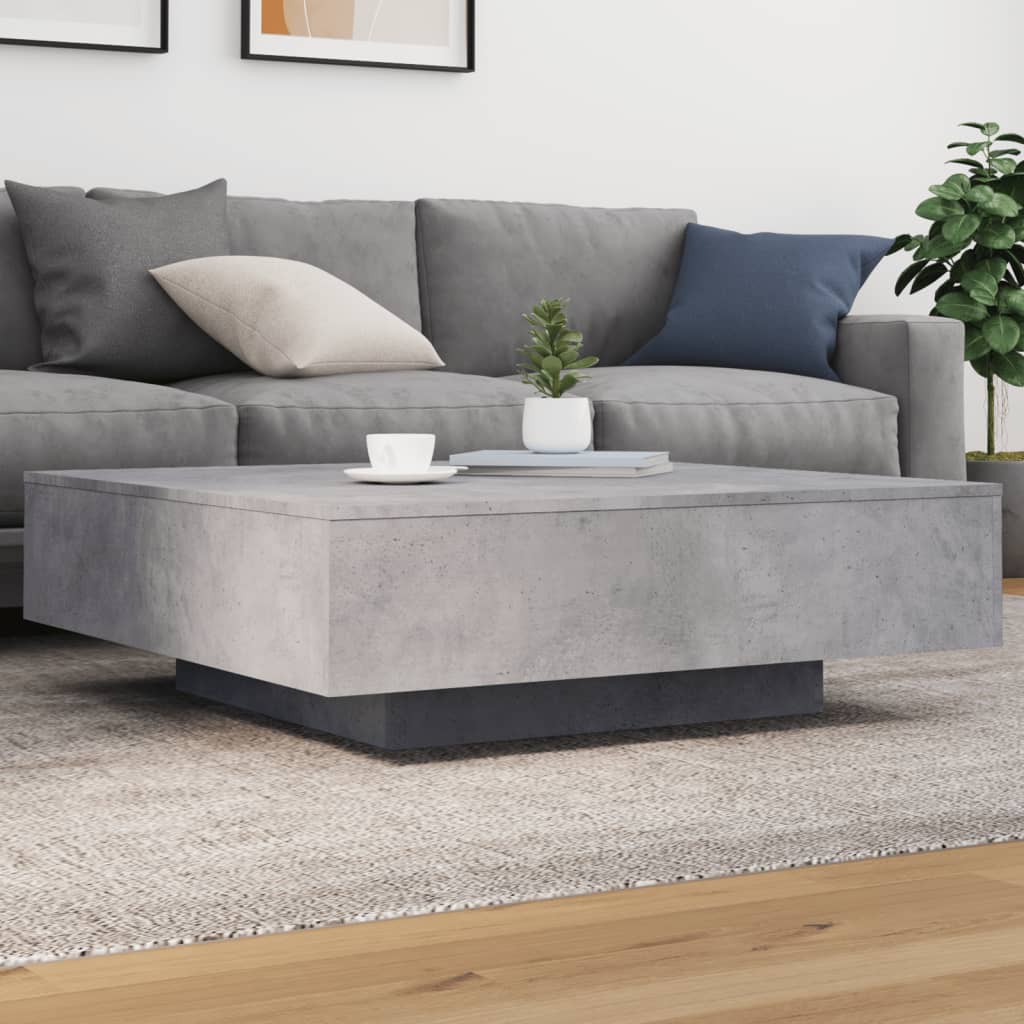 Salongbord Sofabord Betonggrå 100x100x31 cm