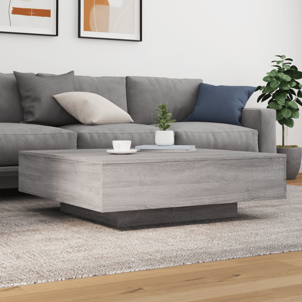 Salongbord Sofabord Sonoma Grå 100x100x31 cm