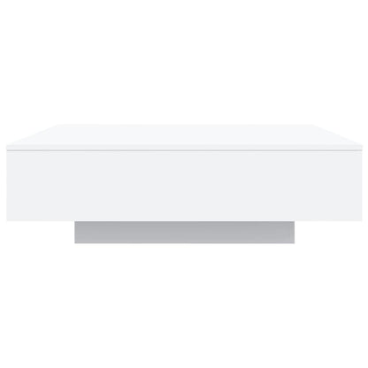 Salongbord Sofabord Hvit med LED-lys 100x100x31 cm