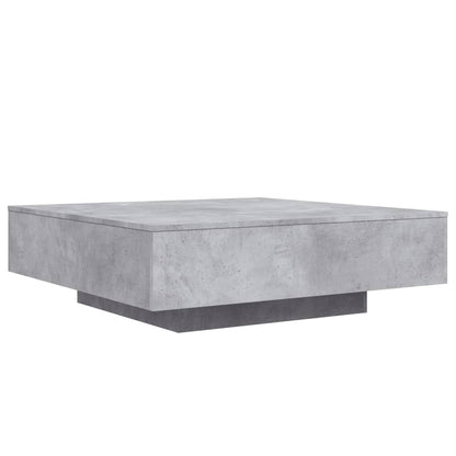 Salongbord Sofabord Betonggrå med LED-lys 100x100x31 cm