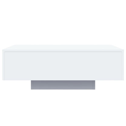Salongbord Sofabord Hvit med LED-lys 85x55x31 cm