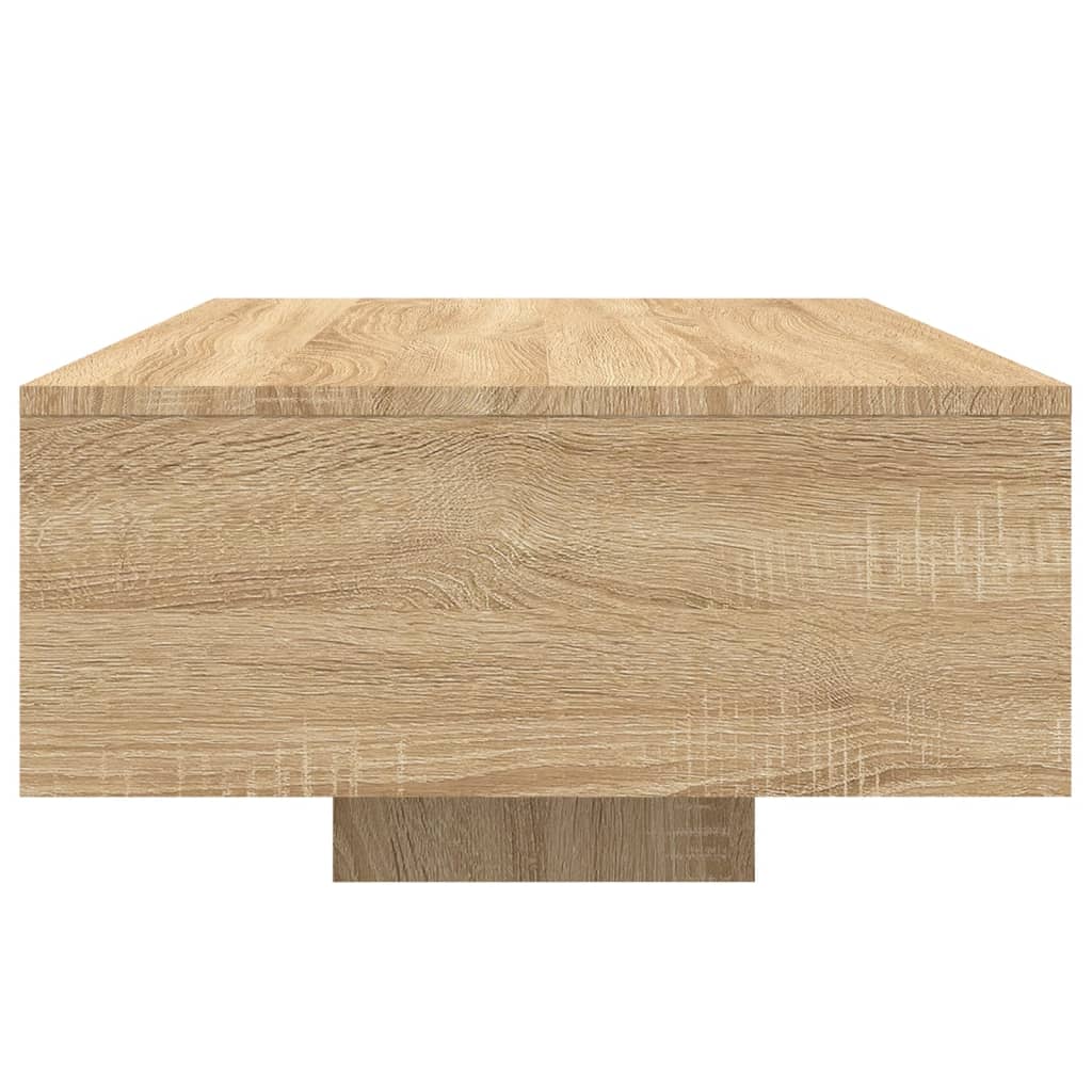 Salongbord Sofabord Sonoma Eik med LED-lys 85x55x31 cm