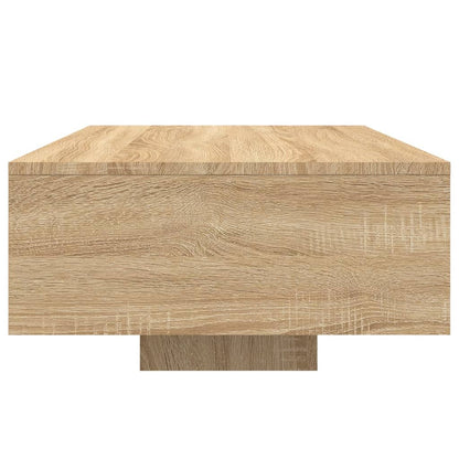 Salongbord Sofabord Sonoma Eik med LED-lys 85x55x31 cm