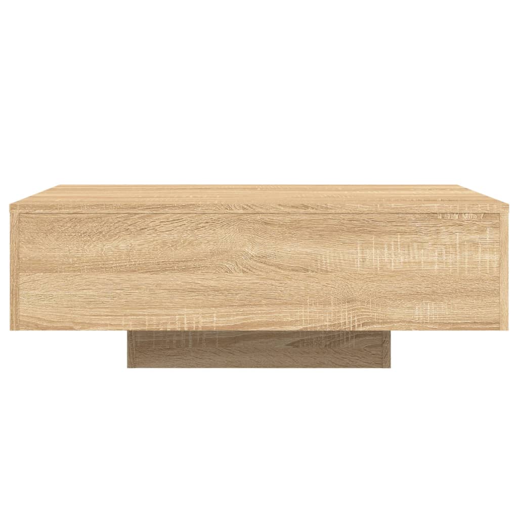 Salongbord Sofabord Sonoma Eik med LED-lys 85x55x31 cm