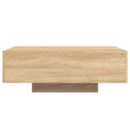Salongbord Sofabord Sonoma Eik med LED-lys 85x55x31 cm
