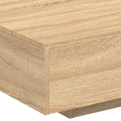 Salongbord Sofabord Sonoma Eik med LED-lys 85x55x31 cm