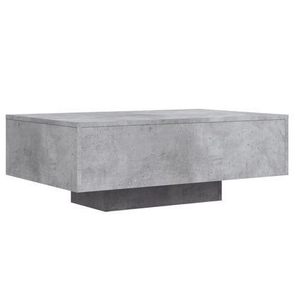 Salongbord Sofabord Betonggrå med LED-lys 85x55x31 cm