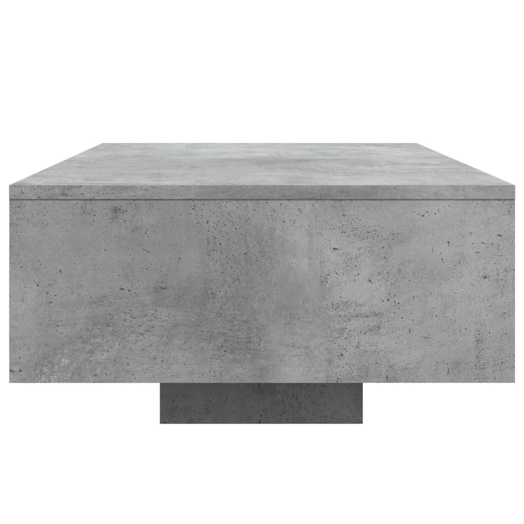 Salongbord Sofabord Betonggrå med LED-lys 85x55x31 cm