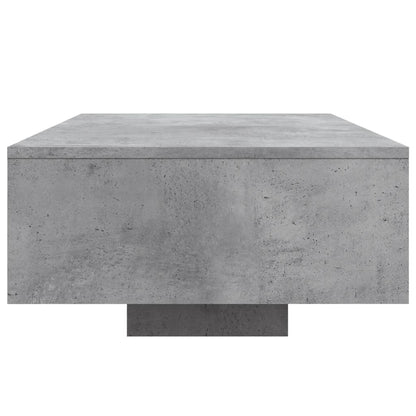 Salongbord Sofabord Betonggrå med LED-lys 85x55x31 cm