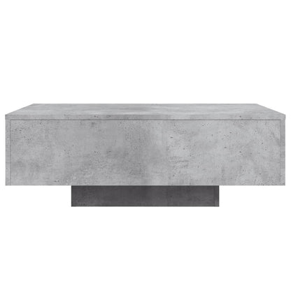Salongbord Sofabord Betonggrå med LED-lys 85x55x31 cm