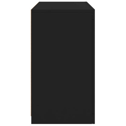 Skjenk Svart med LED-lys 60,5x37x67 cm