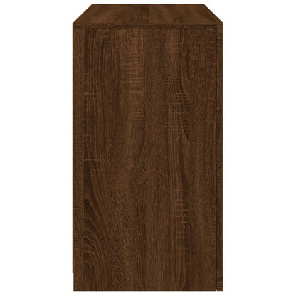 Skjenk Brun Eik med LED-lys 60,5x37x67 cm