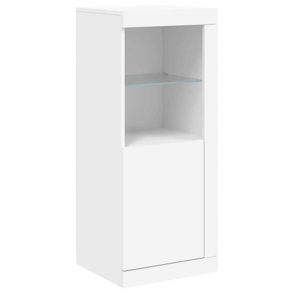 Skjenk Hvit med LED-lys 41x37x100 cm