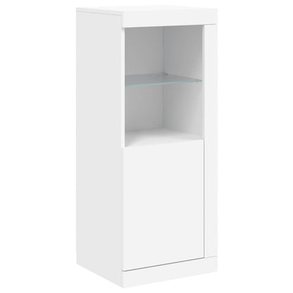 Skjenk Hvit med LED-lys 41x37x100 cm
