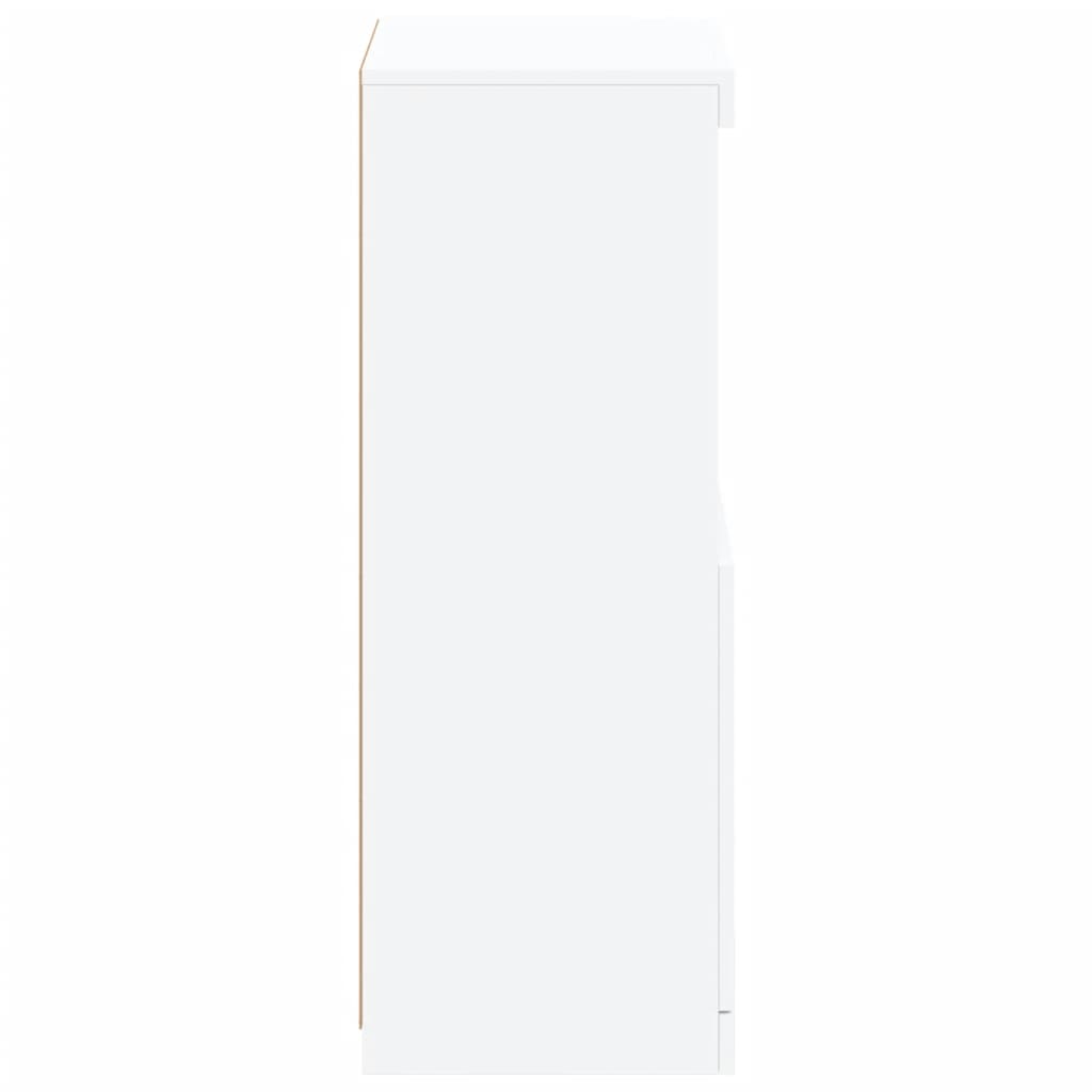 Skjenk Hvit med LED-lys 41x37x100 cm