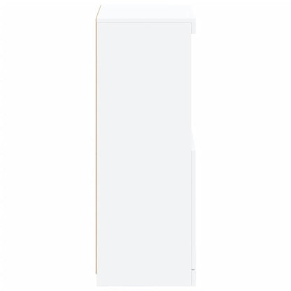 Skjenk Hvit med LED-lys 41x37x100 cm