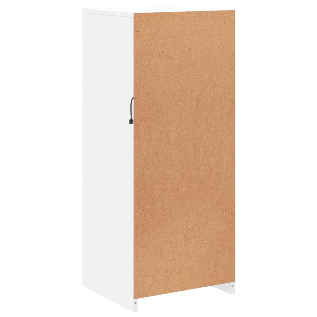 Skjenk Hvit med LED-lys 41x37x100 cm
