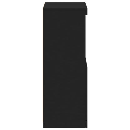 Skjenk Svart med LED-lys 41x37x100 cm
