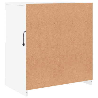 Skjenk Hvit med LED-lys 60x37x67 cm