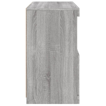 Skjenk Sonoma Grå med LED-lys 60x37x67 cm