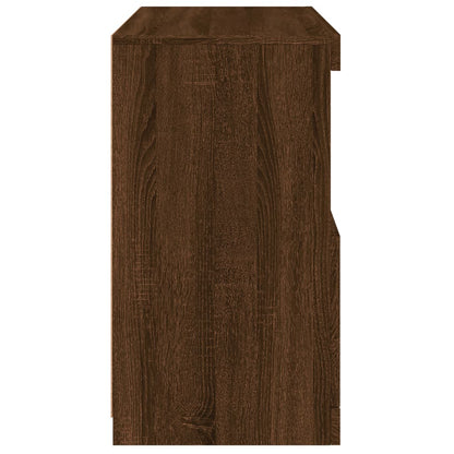 Skjenk Brun Eik med LED-lys 60x37x67 cm