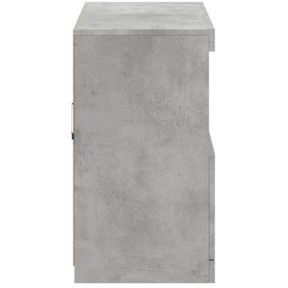 Skjenk Betonggrå med LED-lys 81x37x67 cm