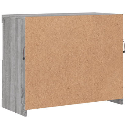 Skjenk Sonoma Grå med LED-lys 81x37x67 cm
