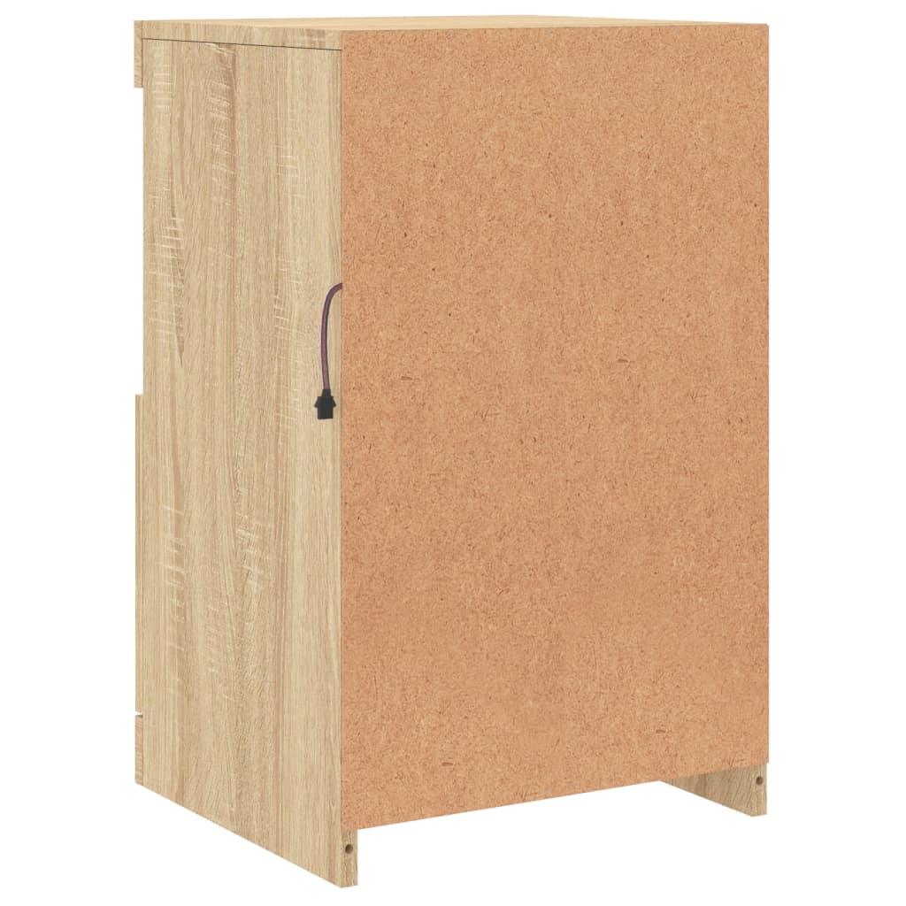 Skjenk Sonoma Eik med LED-lys 41x37x67 cm